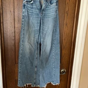 American Eagle Outfitters Blue Flare Wide Leg Jeans